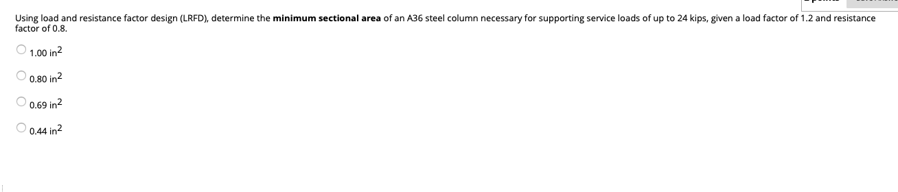 Solved Using load and resistance factor design (LRFD), | Chegg.com