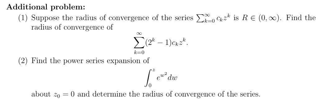 Solved Complex Analysis: Power Series Expansion | Chegg.com