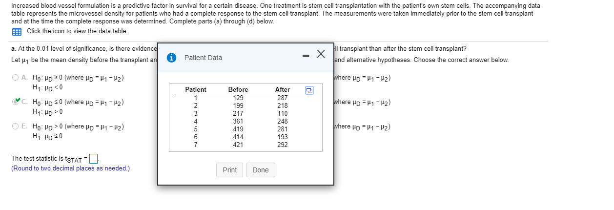 Solved 1. The Test Statistic Is TSTAT= ( ) Round To Two | Chegg.com