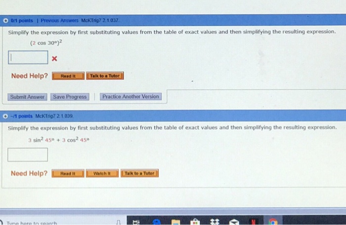 Solved how to solve these 2 problems. i keep getting the | Chegg.com