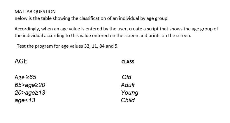 age group classification