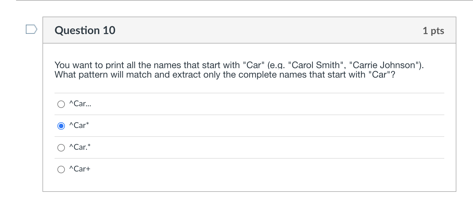 Solved You Want To Print All The Names That Start With Car Chegg