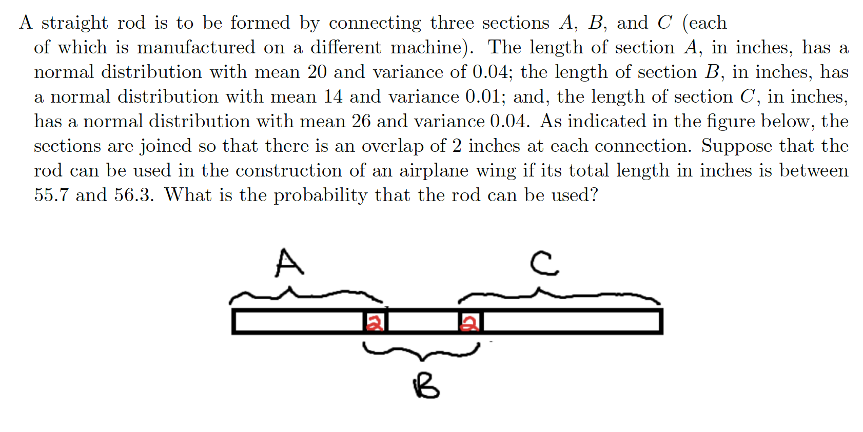 solved-a-straight-rod-is-to-be-formed-by-connecting-three-chegg