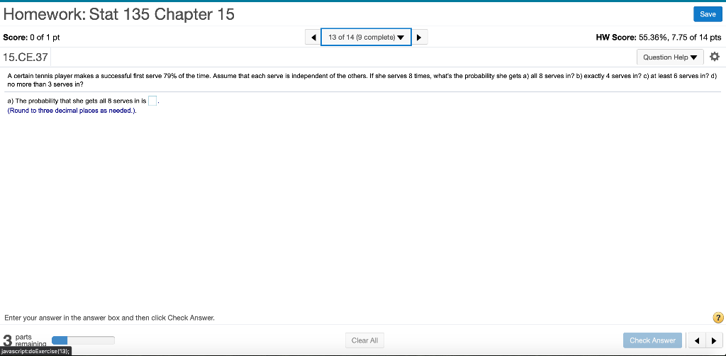 Solved Homework: Stat 135 Chapter 15 Save Score: 0 of 1 pt 7 | Chegg.com