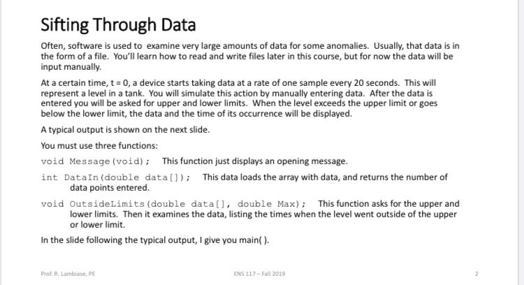 Solved Sifting Through Data Often, software is used to | Chegg.com