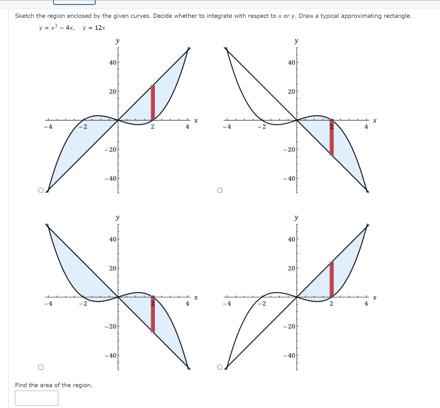 Solved Sketch the region enclosed by the given curves. | Chegg.com