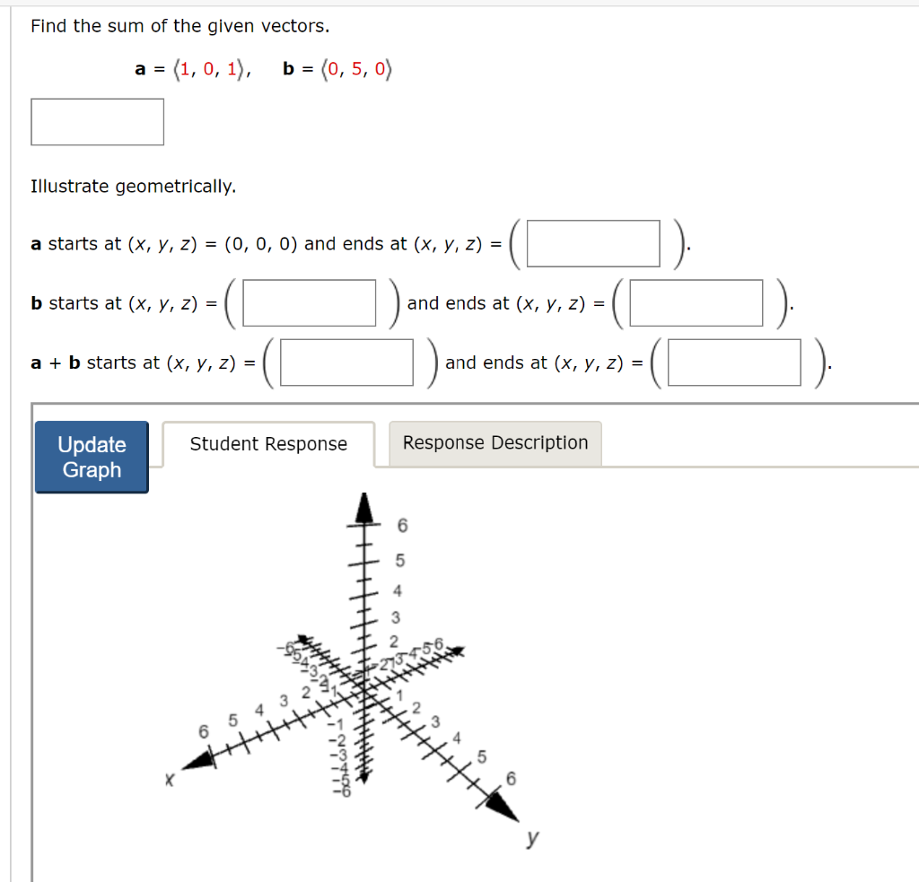 Solved Find The Sum Of The Given Vectors. A = (1, 0, 1), B = | Chegg.com