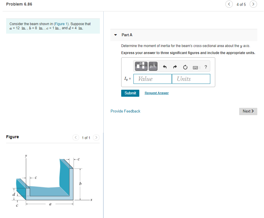 Solved Problem 6.86 4 of 5 > Consider the beam shown in | Chegg.com