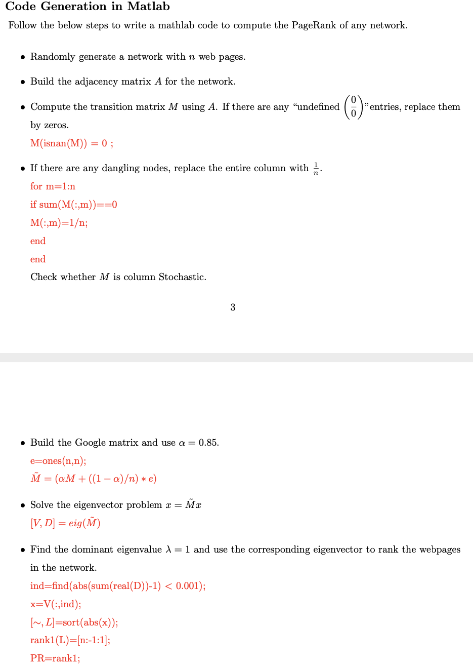 Please Create Matlab Code As Instructed Below The Chegg Com