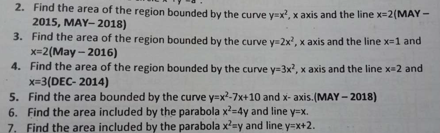 Solved 2. Find the area of the region bounded by the curve | Chegg.com