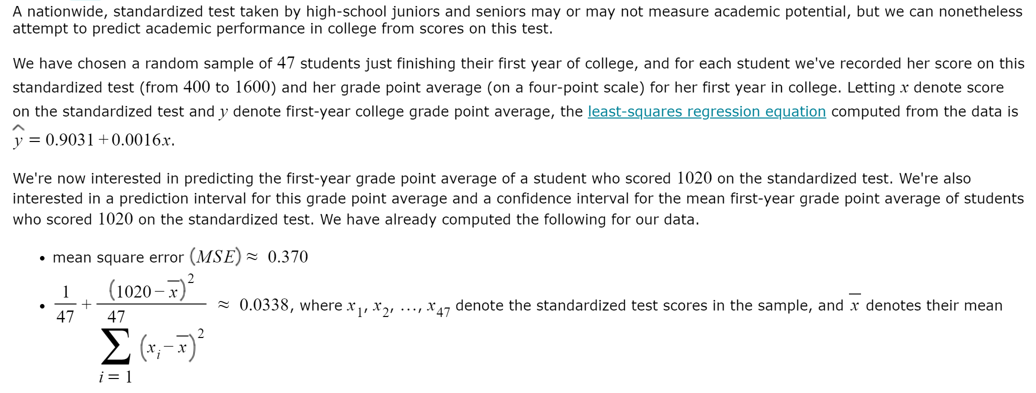 Solved A nationwide, standardized test taken by high-school | Chegg.com