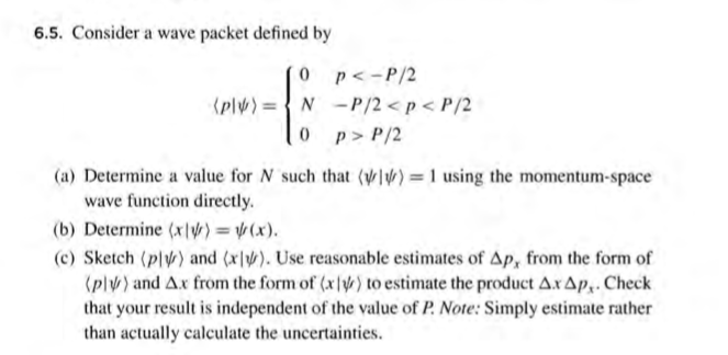 Solved 6 5 Consider A Wave Packet Defined By O Pl N Chegg Com