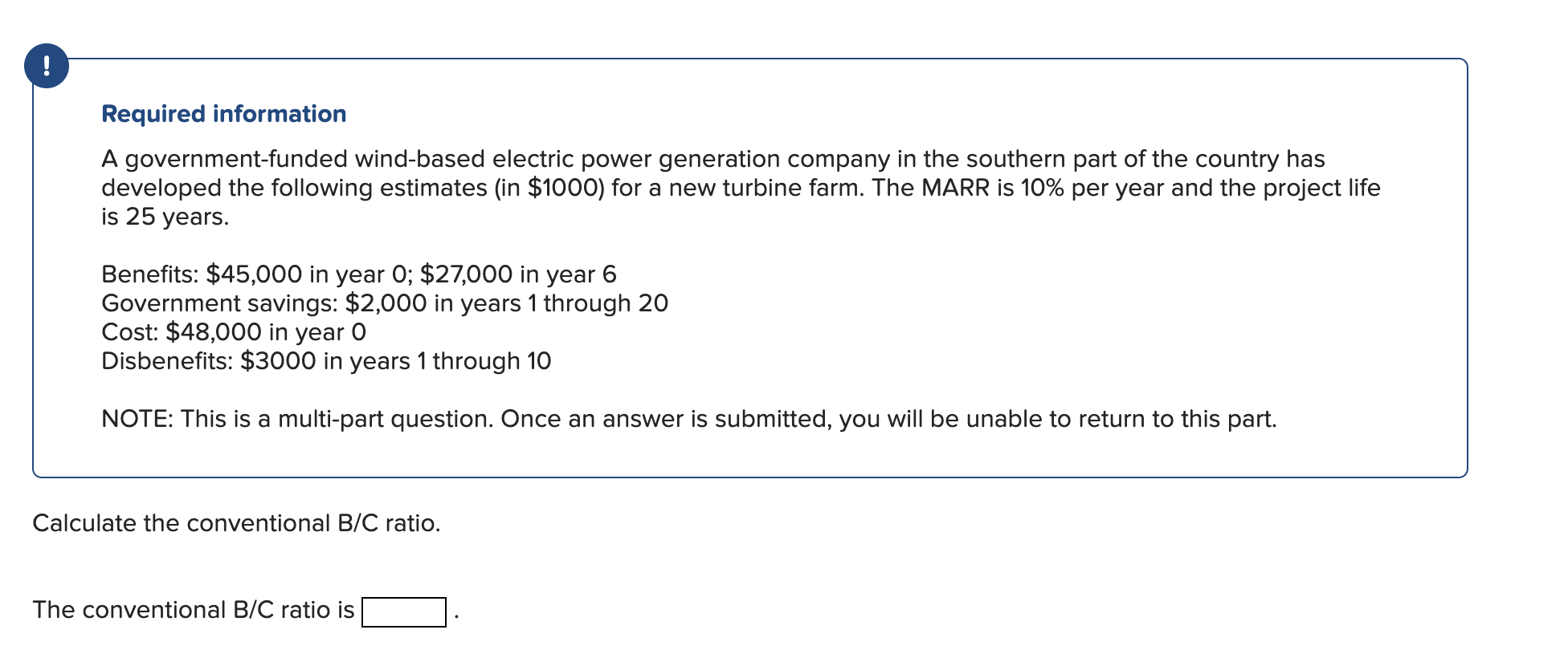 Solved Required information A governmentfunded windbased