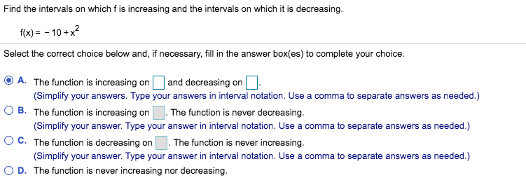 Solved Find the intervals on which f is increasing and the | Chegg.com