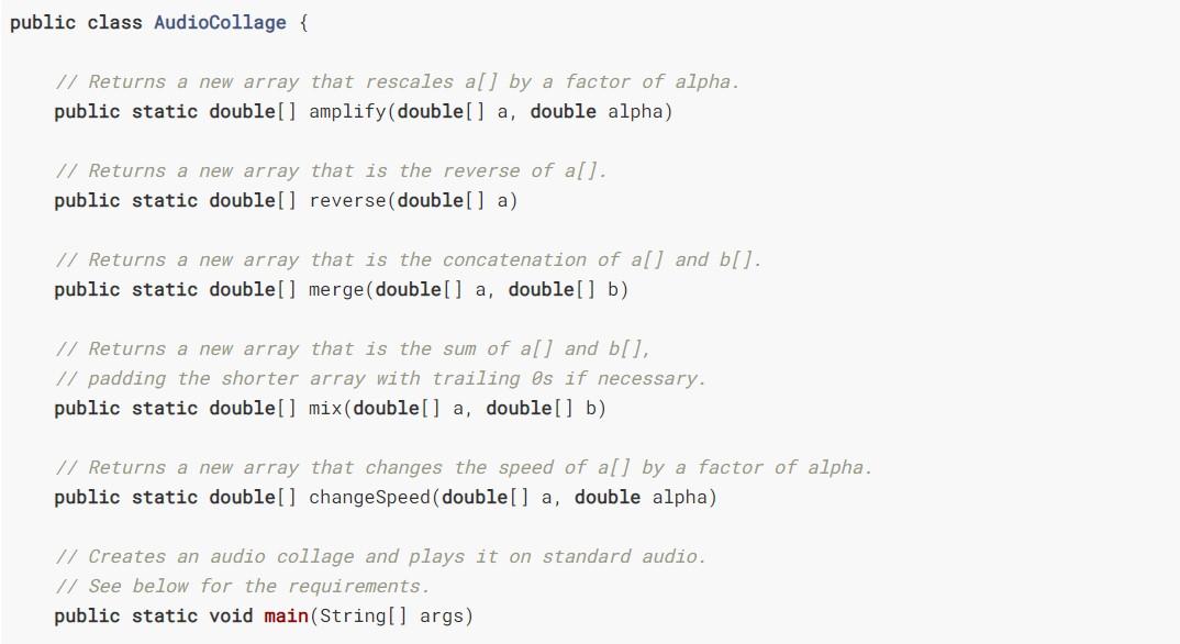 Solved Create a library to manipulate digital audio and use