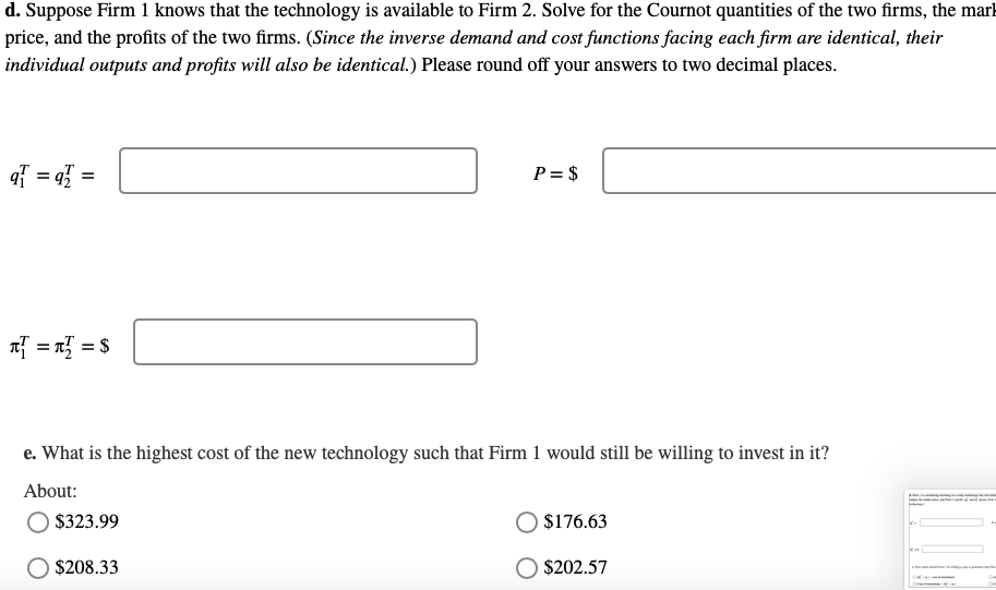 d-suppose-firm-1-knows-that-the-technology-is-chegg