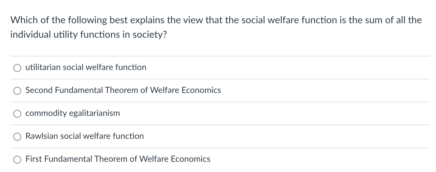 Solved Which of the following best explains the view that | Chegg.com
