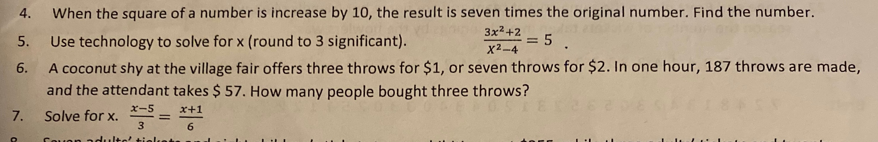Solved When the square of a number is increase by 10, the | Chegg.com