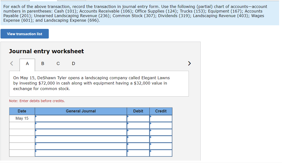 Solved For each transaction, (1) analyze the transaction | Chegg.com