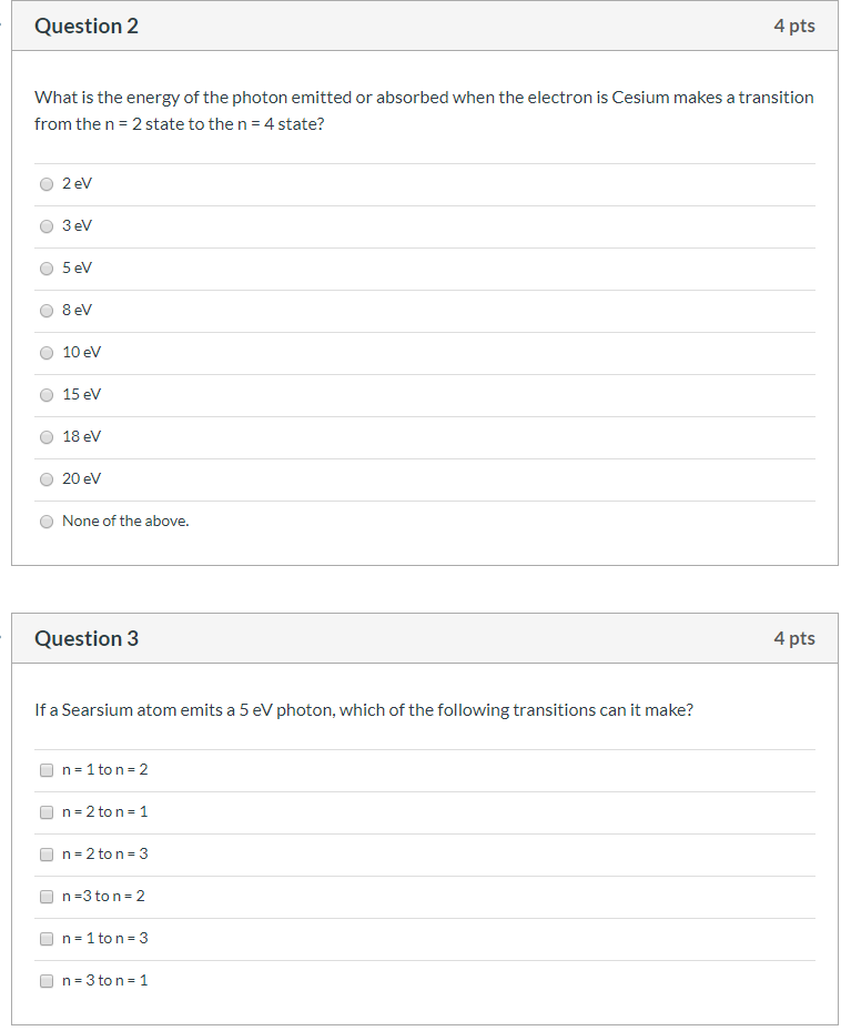 Solved Consider the following energy level diagram for | Chegg.com