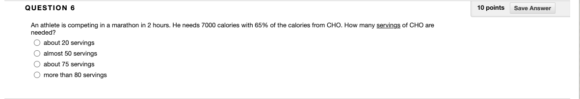 Solved QUESTION 6 10 points Save Answer An athlete is | Chegg.com