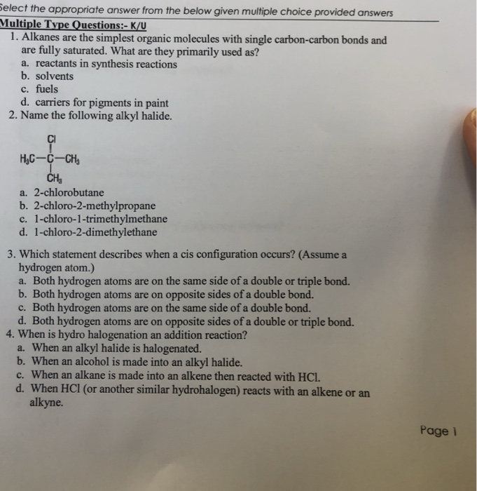 Solved elect the appropriate answer from the below given