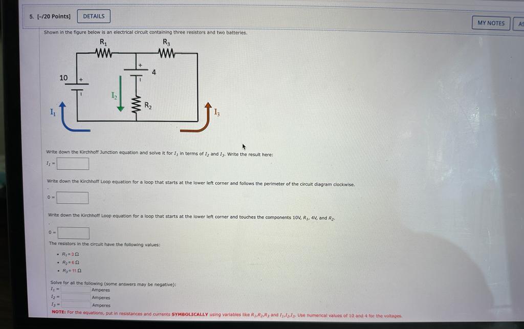Solved Shown in the figure below is an electrical circuit | Chegg.com