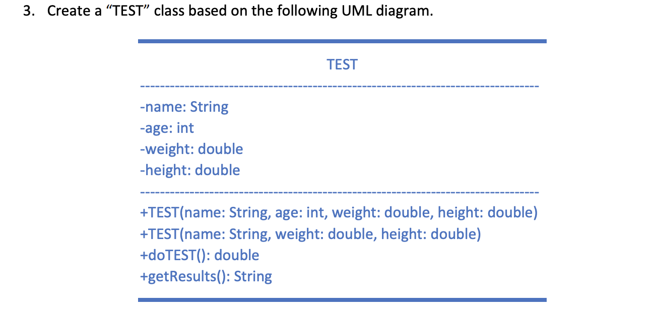 Solved write it in Java please! it say doTest but i do not | Chegg.com