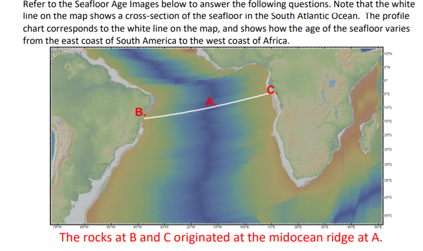 Solved Refer to the Seafloor Age Images below to answer the | Chegg.com