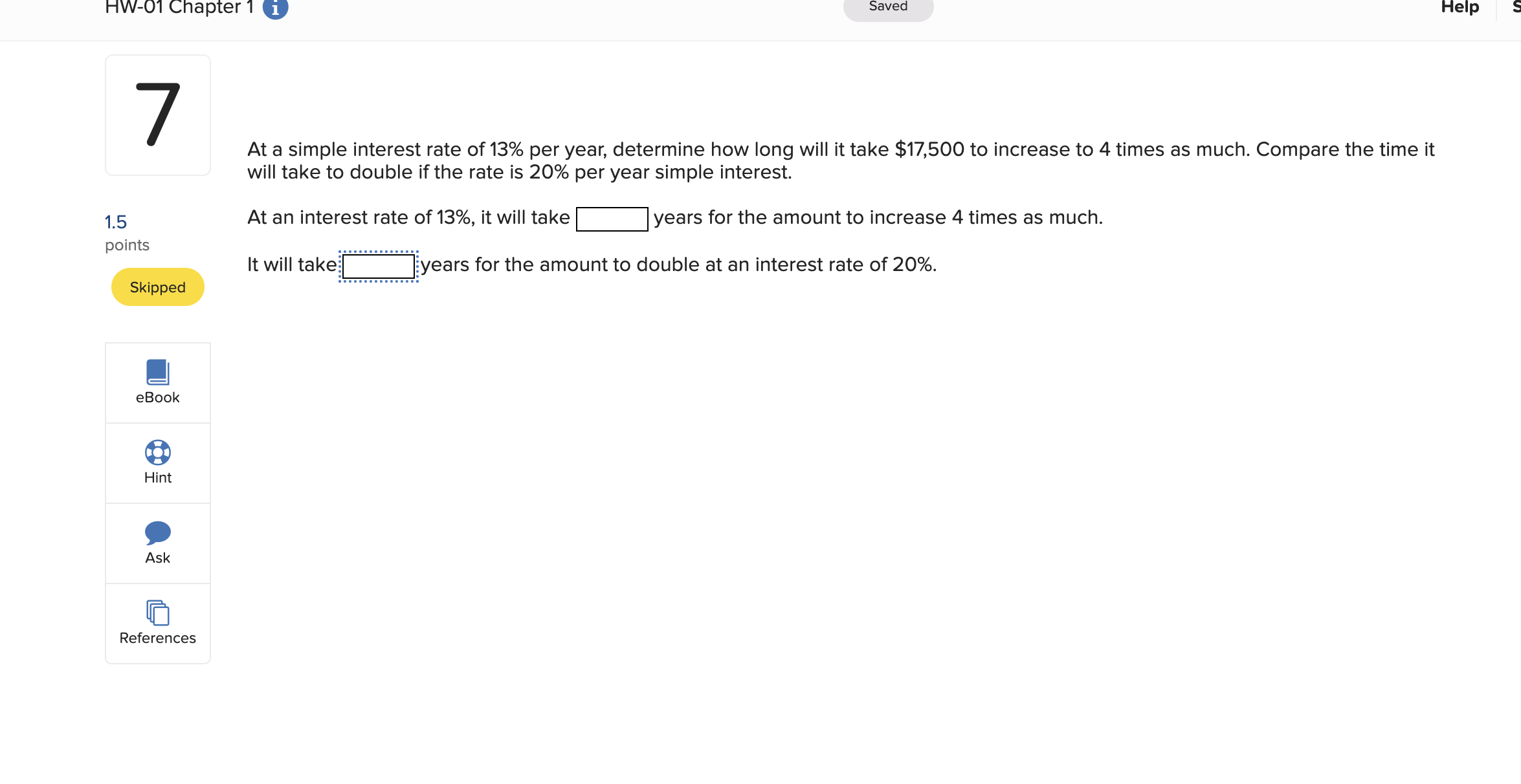 solved-at-a-simple-interest-rate-of-13-per-year-determine-chegg