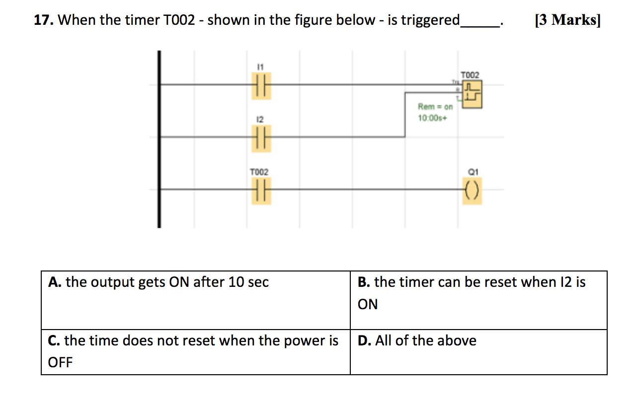 Solved 11. If the XIC instruction at address 11/3 and I1/0