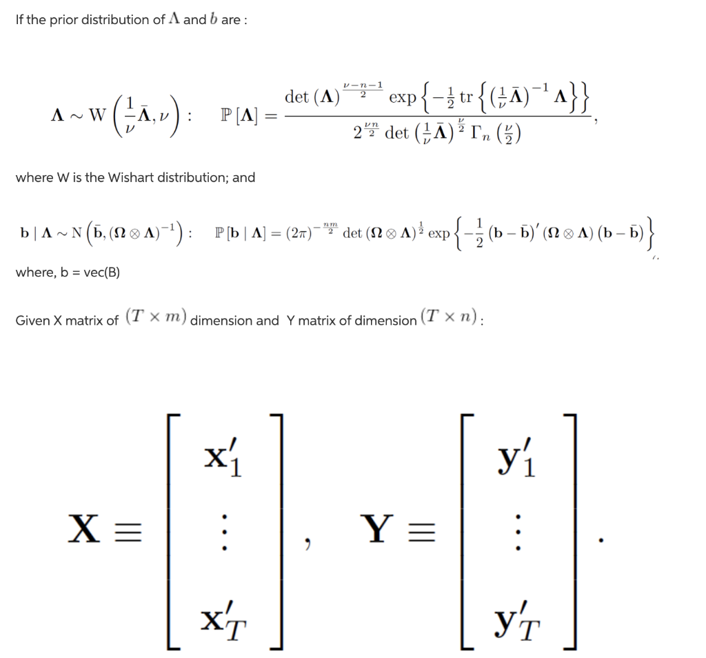 W Is The Wishart Distribution And Is The Gamma Fun Chegg Com