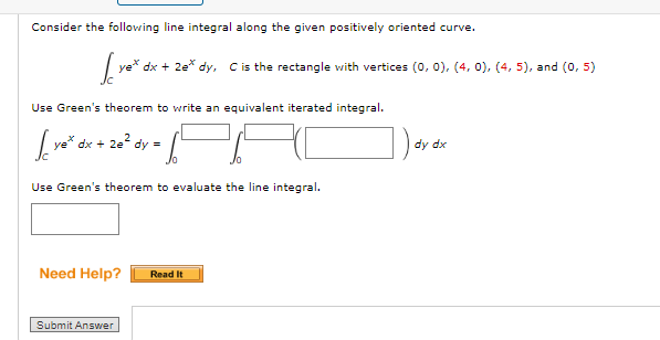 Solved Consider The Following Line Integral Along The Given 6475