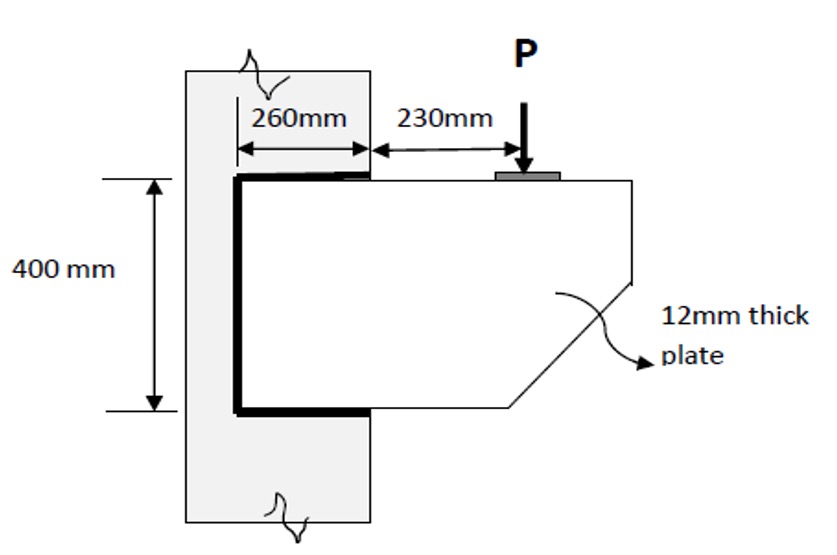 Solved A welded connection is shown in figure. The 12 mm