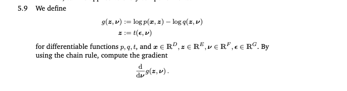 Solved 5 9 We Define G Z V Log P X Z Log Q Z V Chegg Com