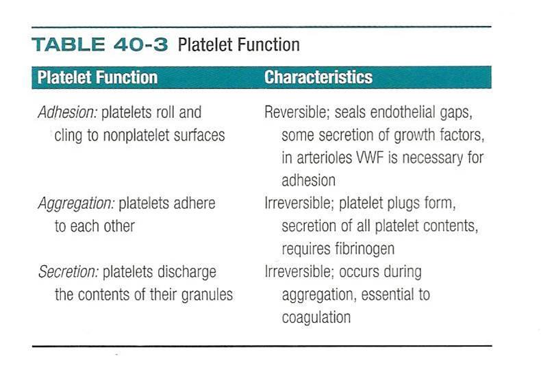 thrombocytes function