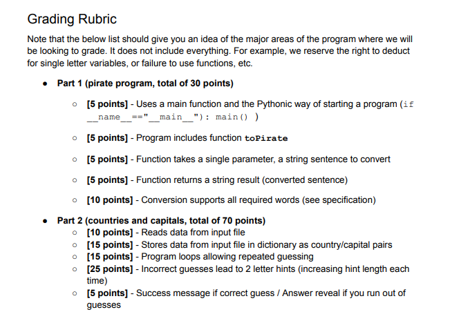 Solved Part 1: Pirate Lingo Write a function, topirate, that | Chegg.com