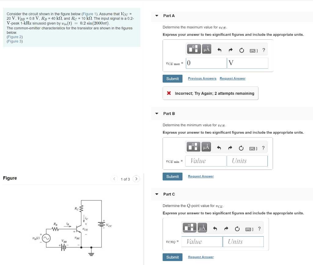 Solved Part A Consider the circuit shown in the figure below | Chegg.com