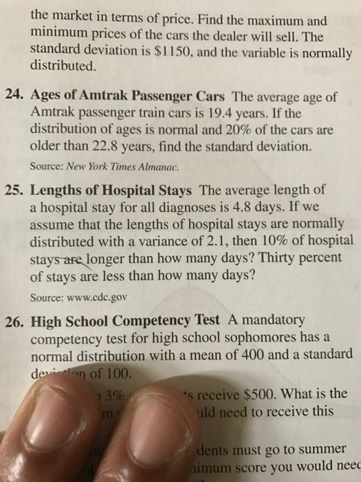 Solved Ages of Amtrak Passenger Cars The average age of