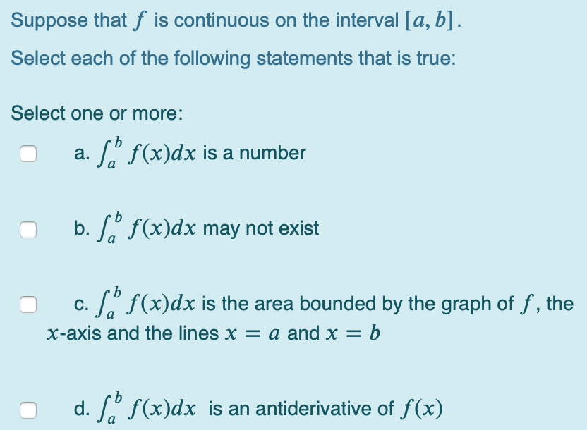 Solved Suppose That F Is Continuous On The Interval A B Chegg Com