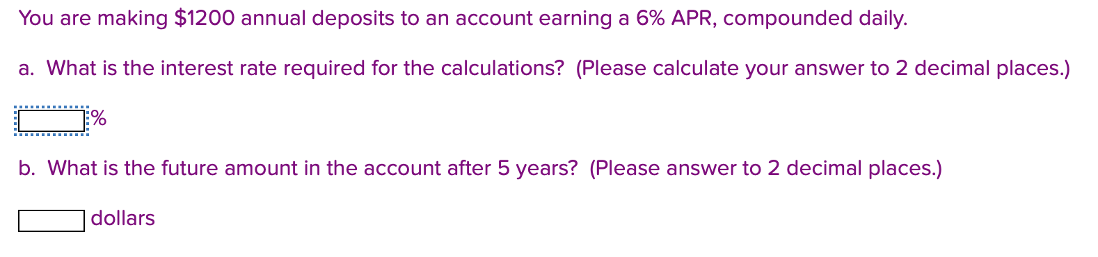 in your first year of work you deposit 1200