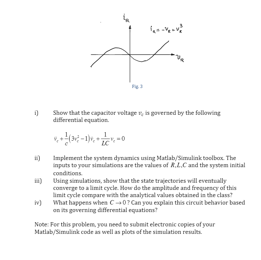 Q2. Consider the dynamics of the van der Pol | Chegg.com