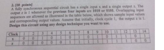 Solved 2.110 points A fully synchronous sequential circuit | Chegg.com