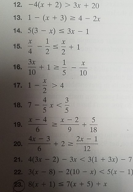 Solved 12 4 X 2 3x 13 1 X 3 2 4 2x 14 Chegg Com