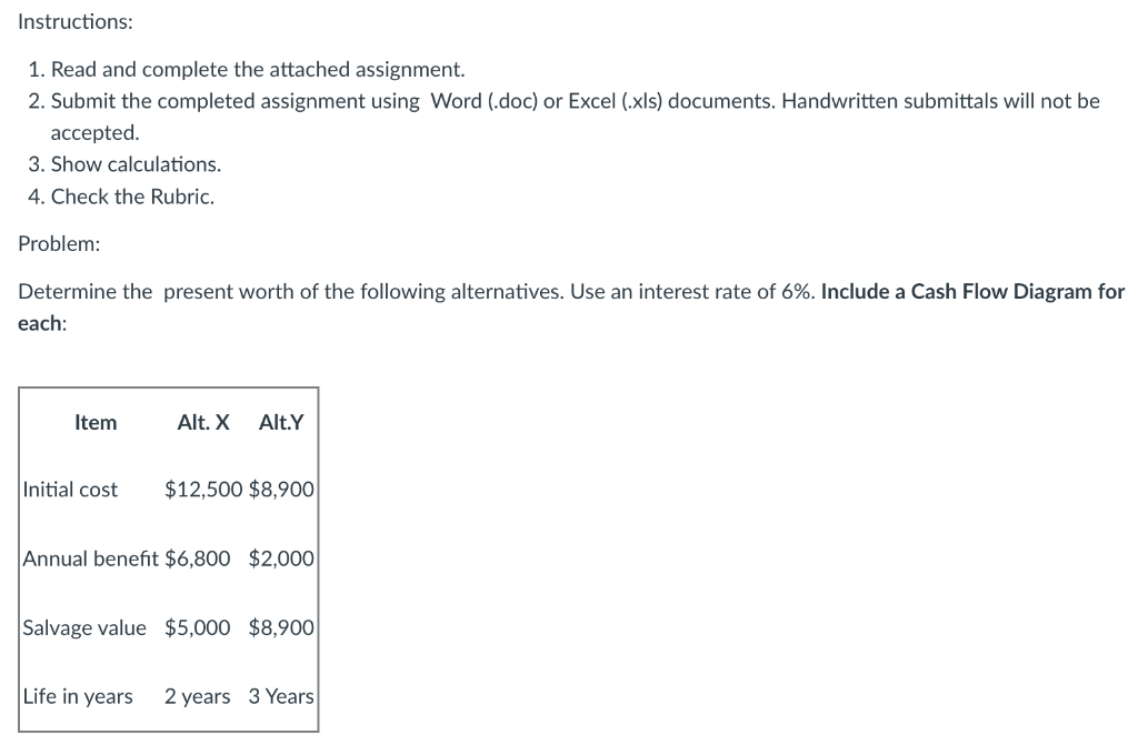 Solved Instructions: 1. Read and complete the attached | Chegg.com