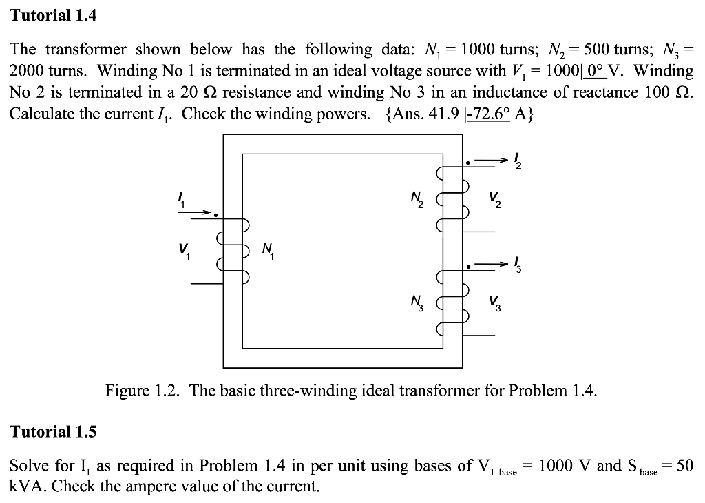 Solved The Transformer Shown Below Has The Following Data: | Chegg.com