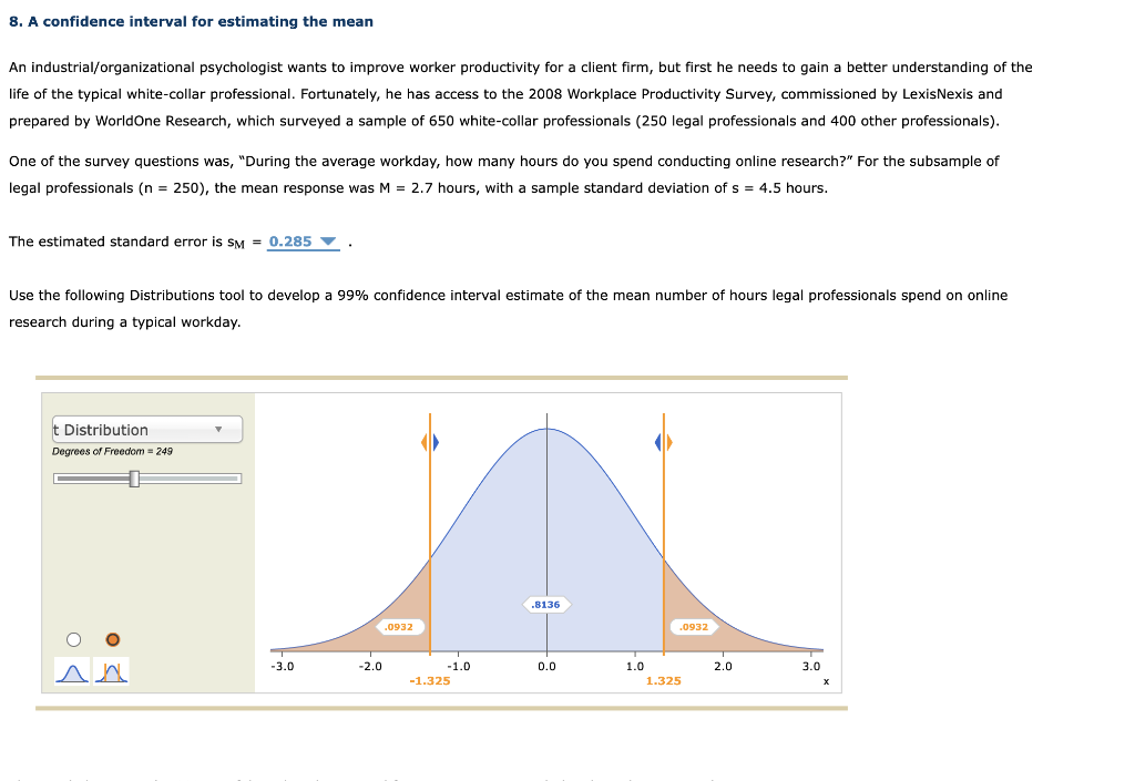 Solved 8. A confidence interval for estimating the mean An | Chegg.com