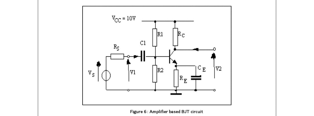 Figure 6 ﻿: Amplifier Based BJT Circuit | Chegg.com