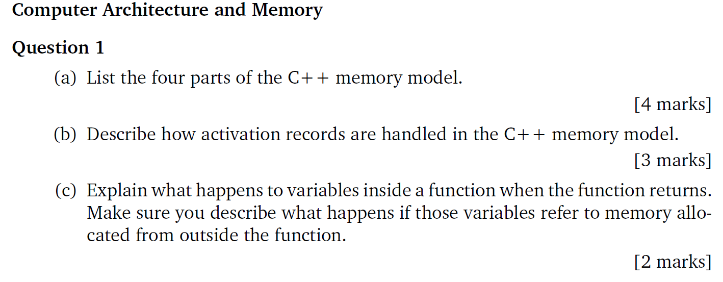 homework 3 memory unit 1 software architecture