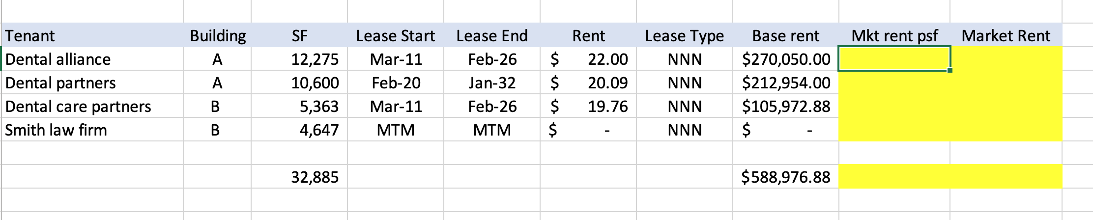 \begin{tabular}{|l|c|c|c|c|c|c|c|c|c|} \hline Tenant | Chegg.com